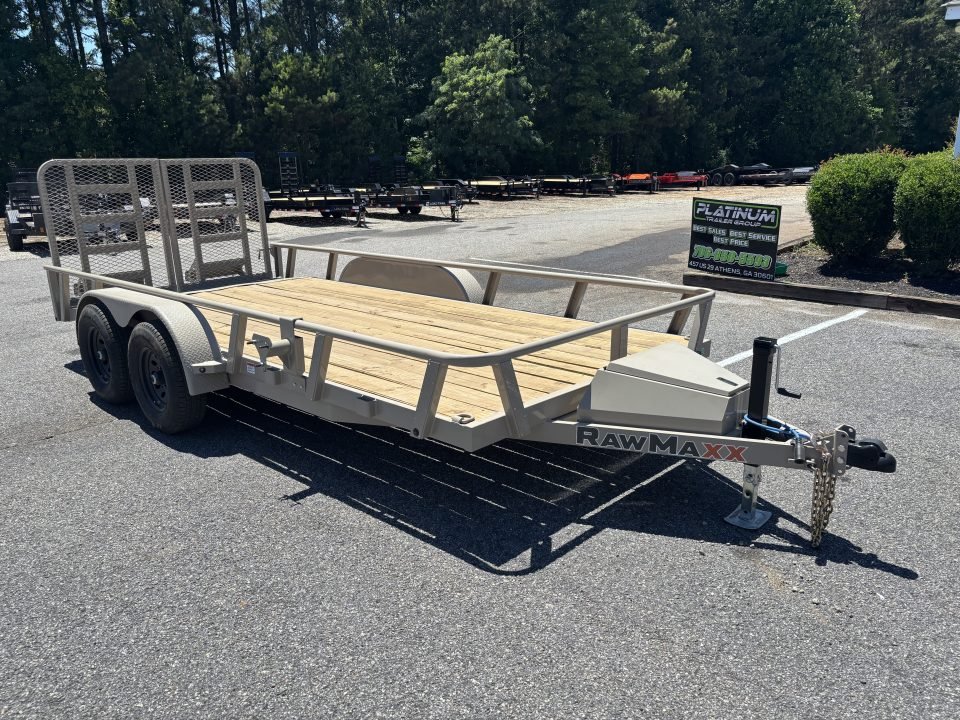 2026 RawMaxx UTX 83X16 / HD SPLIT RAMP / TOOL BOX / 10K GVWR UTILITY TRAILER