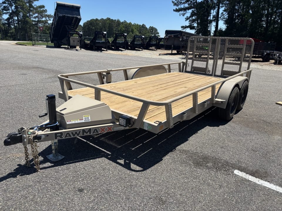 2026 RawMaxx UTX 83X16 / HD SPLIT RAMP / TOOL BOX / 10K GVWR UTILITY TRAILER