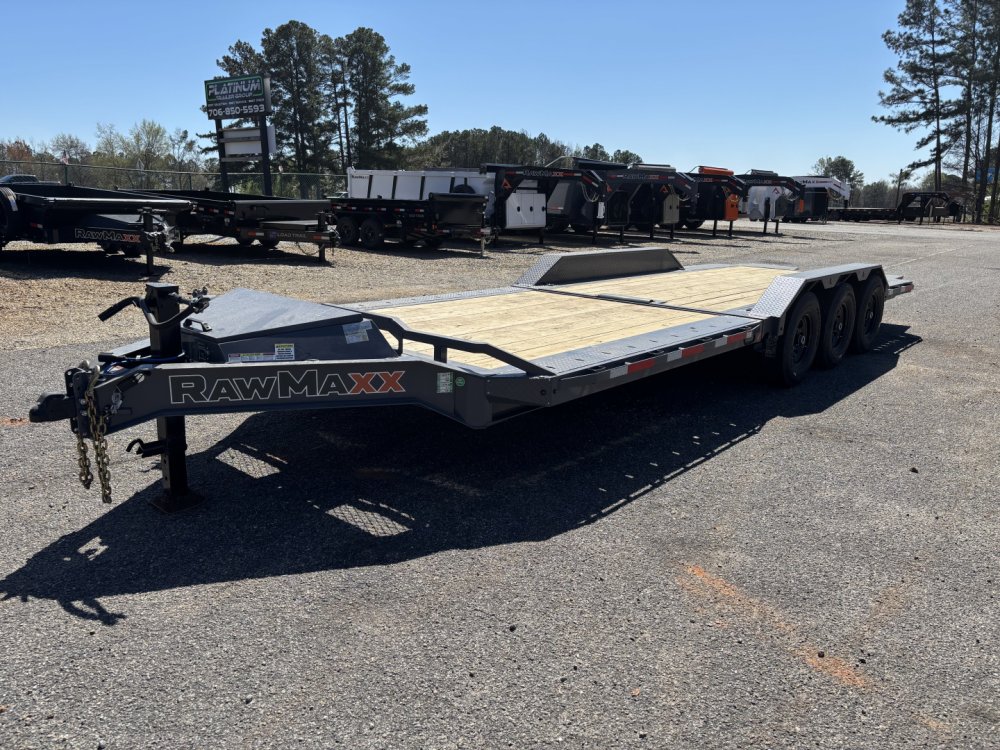 2026 RawMaxx G3X 102X26 EQUIPMENT W/RHINO LINED FENDERS 21K GVWR GRAVITY Tilt Trailer