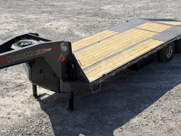 2026 RawMaxx HTX 102X32 25,990 GVWR 11' HYDRUALIC DOVETAIL 12K HYDRAULIC DISC BRAKES WIRELESS REMOTE Flatbed Trailer