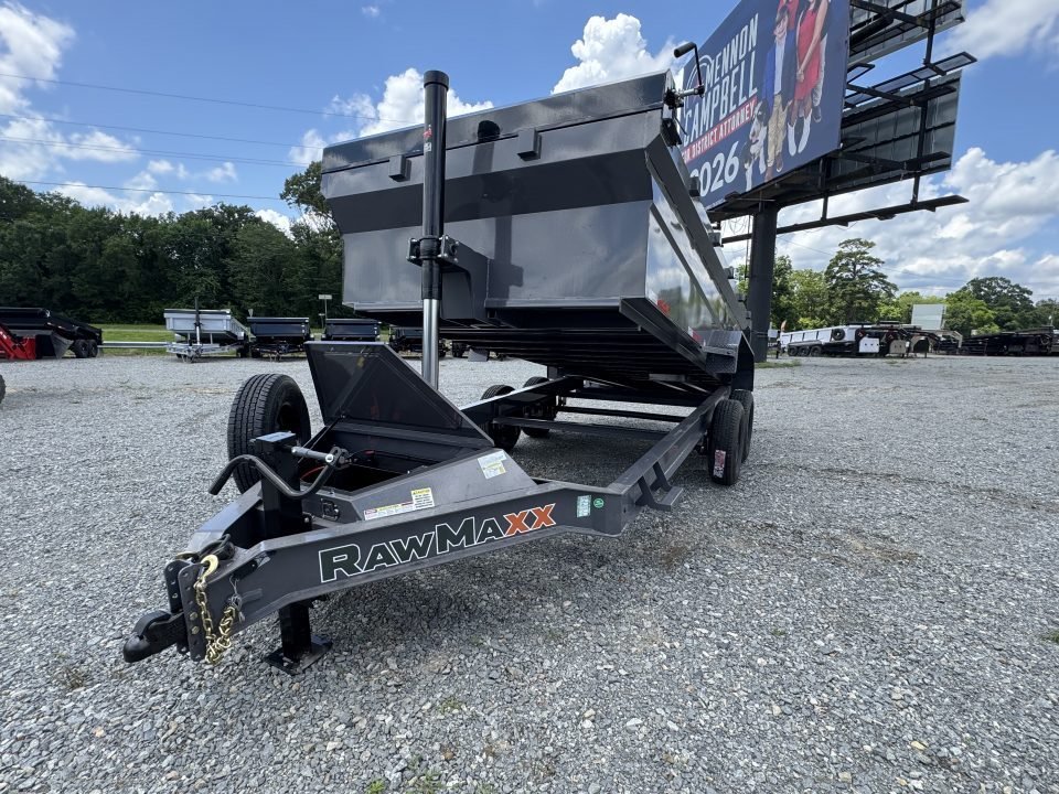 2026 RawMaxx GDX KNIGHT 83X16 HIGH SIDE TELESCOPIC CYLINDER 14K GVWR Dump Trailer