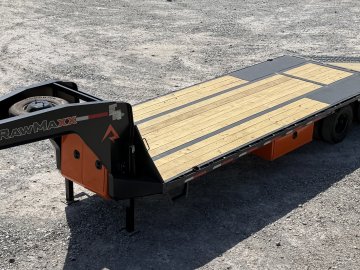 2026 RawMaxx HTX 102X32 25,990 GVWR 11' HYDRUALIC DOVETAIL 12K HYDRAULIC DISC BRAKES WIRELESS REMOTE Flatbed Trailer