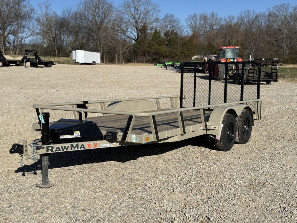2026 RawMaxx UTX 83X16 W/TOOLBOX AND 4' FOLDING GATE 7K GVWR Utility Trailer