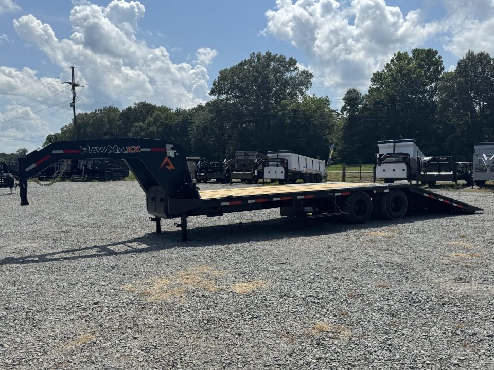 2026 RawMaxx 102X30 HTX Flatbed Trailer W/ 11' HYDRO DOVE TAIL, 14 PLY TIRES, 10K AXLES, WINCH PLATE