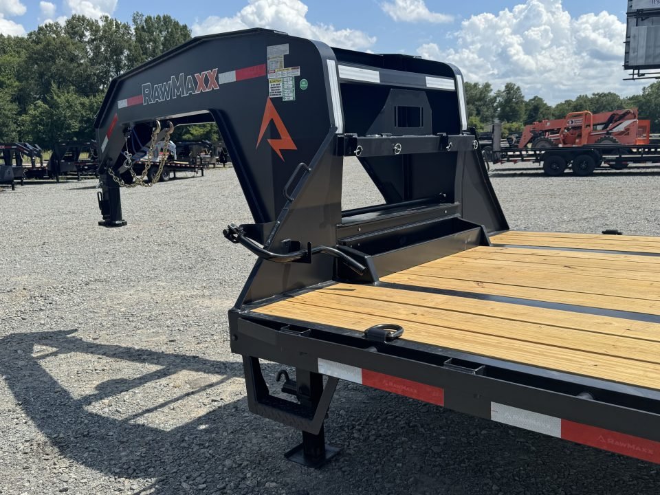 2026 RawMaxx 102X30 HTX Flatbed Trailer W/ 11' HYDRO DOVE TAIL, 14 PLY TIRES, 10K AXLES, WINCH PLATE