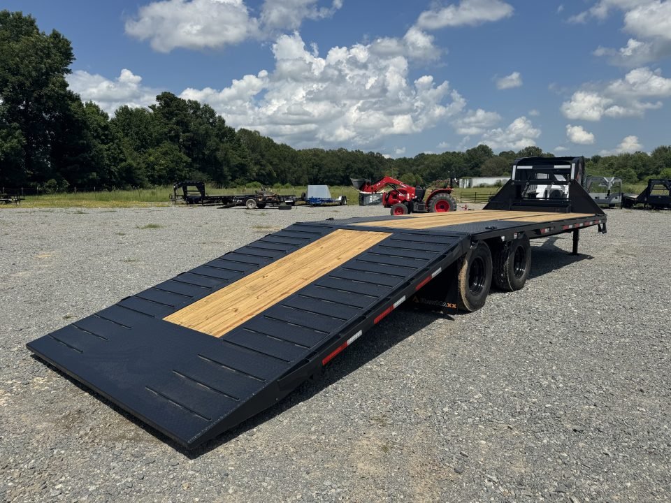 2026 RawMaxx 102X30 HTX Flatbed Trailer W/ 11' HYDRO DOVE TAIL, 14 PLY TIRES, 10K AXLES, WINCH PLATE