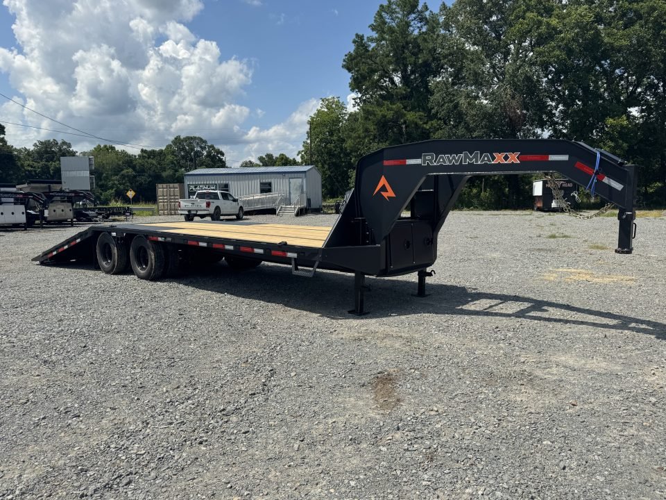 2026 RawMaxx 102X30 HTX Flatbed Trailer W/ 11' HYDRO DOVE TAIL, 14 PLY TIRES, 10K AXLES, WINCH PLATE