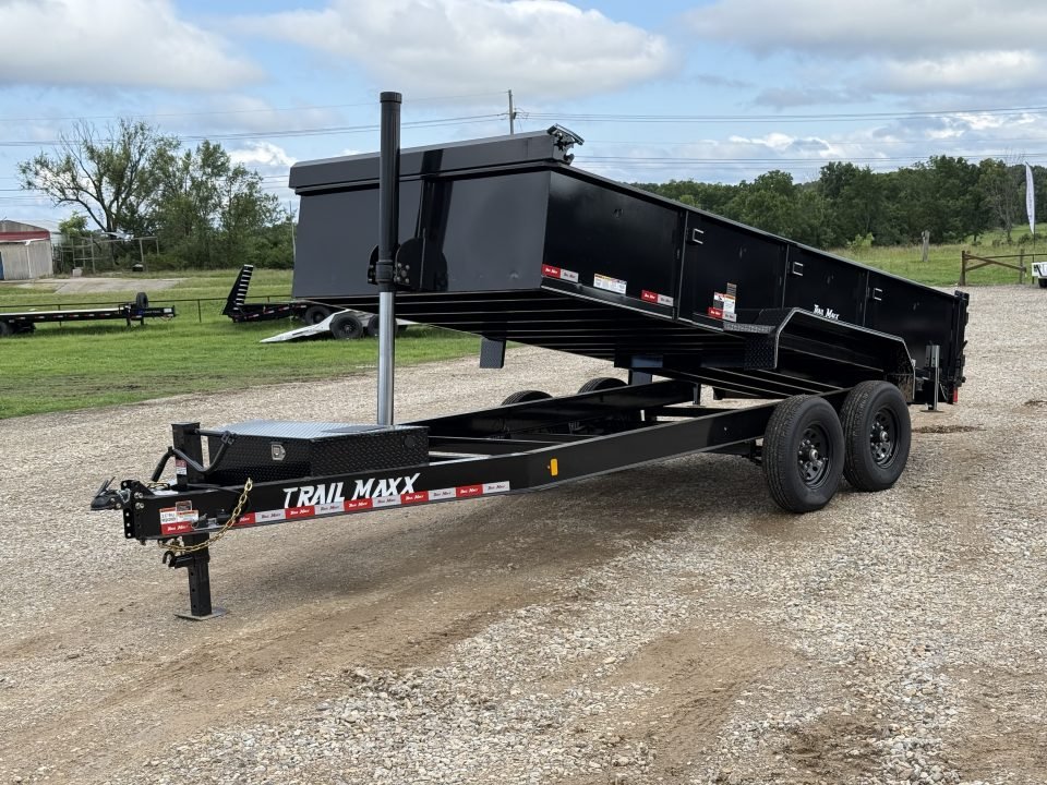 2026 Trail Maxx 83X16X2 TELESCOPIC DUMP W/REAR STABILIZER JACKS 14K GVWR Dump Trailer