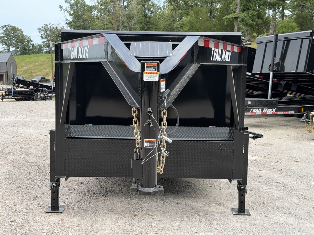 2026 Trail Maxx DT 83X14 4' SIDE 14K GVWR REAR STABILIZER JACKS GOOSENECK Dump Trailer