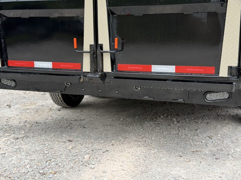 2026 RawMaxx LPX 83X16 44" SIDES 16K GVWR 14 PLY TIRES HYDRUALIC JACKS 8 GAUGE FLOOR Dump Trailer