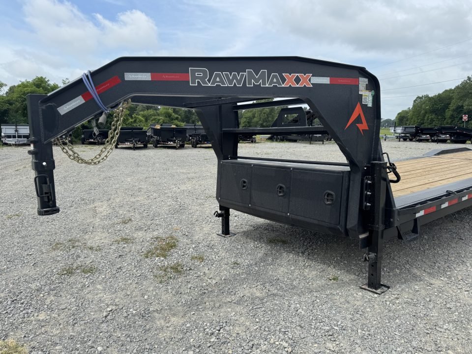 2026 RawMaxx LDX 102X44 LOWBOY W/14 PLYS, LOCKING CHAIN RACK, AND TORQUE TUBE 21K GVWR GOOSENECK Fla