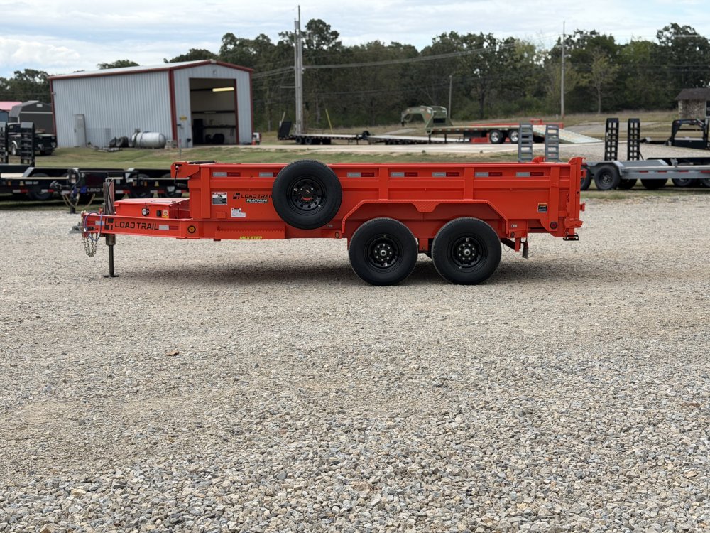 2024 83X14 DL LOAD TRAIL / SIDE DOOR / 24" SIDES / HYDRAULIC JACK / 14K GVWR / DUMP TRAILER