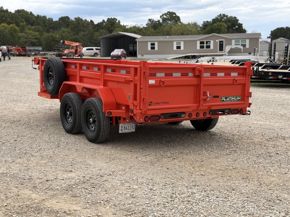 2024 83X14 DL LOAD TRAIL / SIDE DOOR / 24" SIDES / HYDRAULIC JACK / 14K GVWR / DUMP TRAILER