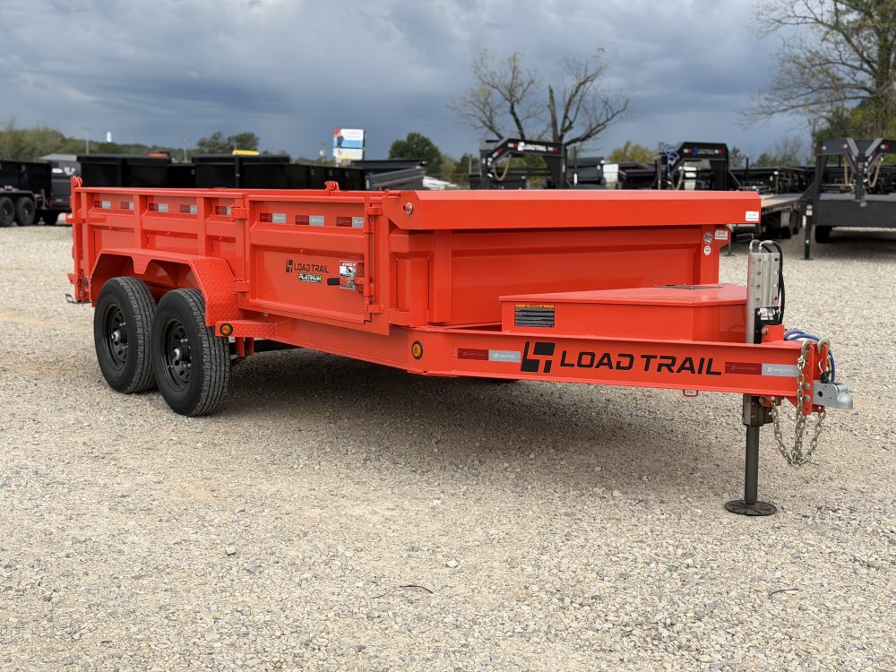 2024 83X14 DL LOAD TRAIL / SIDE DOOR / 24" SIDES / HYDRAULIC JACK / 14K GVWR / DUMP TRAILER