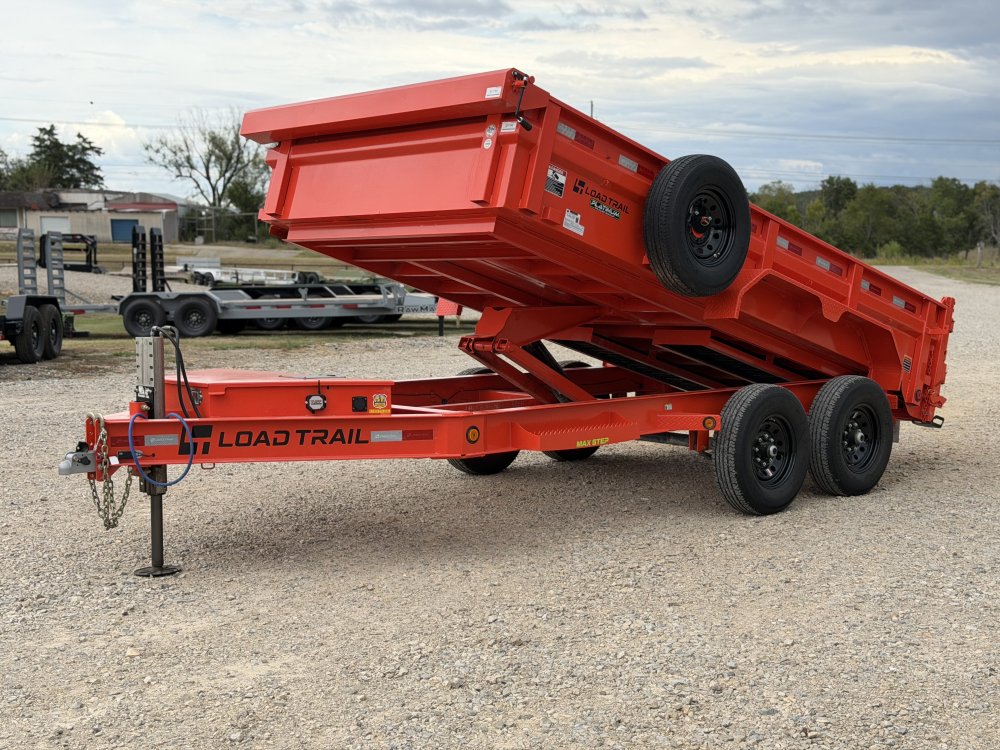 2024 83X14 DL LOAD TRAIL / SIDE DOOR / 24" SIDES / HYDRAULIC JACK / 14K GVWR / DUMP TRAILER