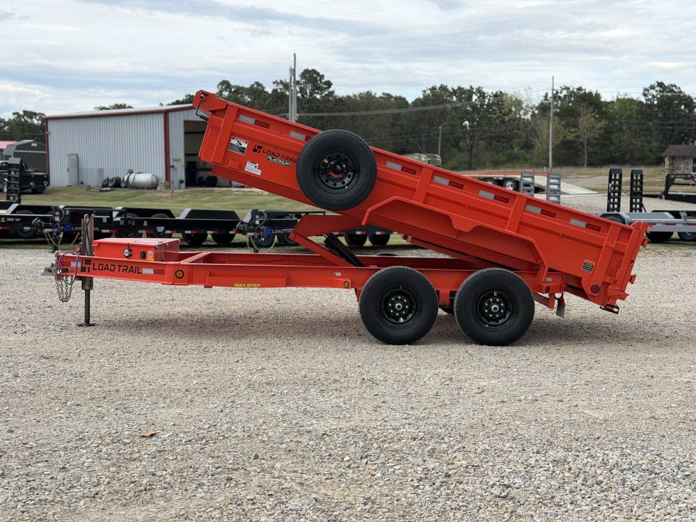 2024 83X14 DL LOAD TRAIL / SIDE DOOR / 24" SIDES / HYDRAULIC JACK / 14K GVWR / DUMP TRAILER