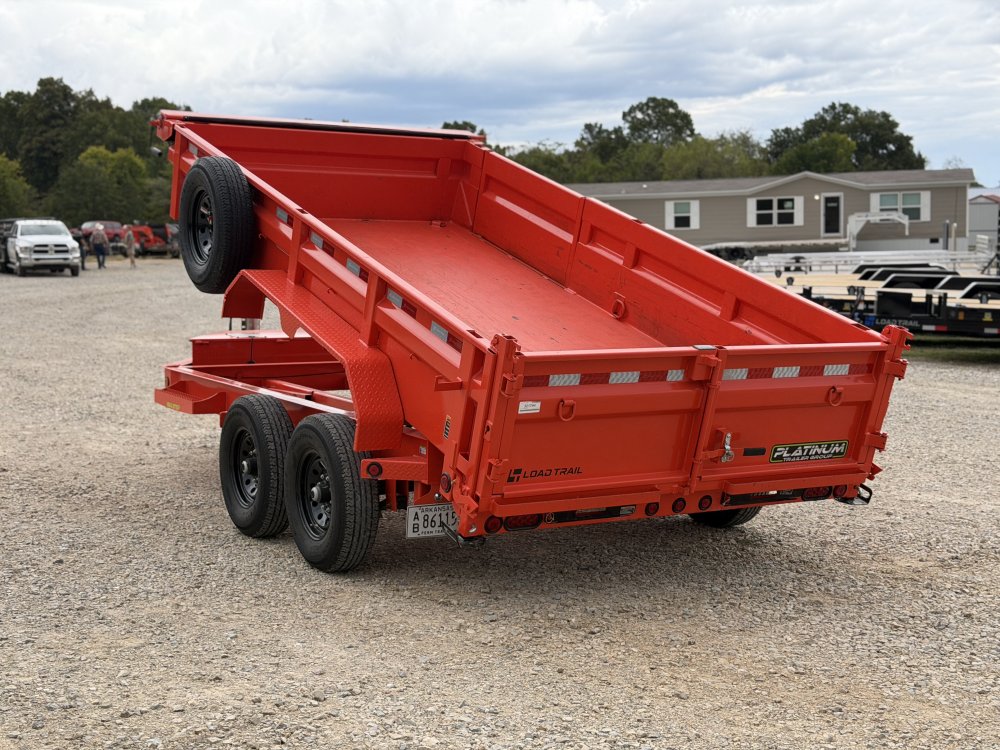 2024 83X14 DL LOAD TRAIL / SIDE DOOR / 24" SIDES / HYDRAULIC JACK / 14K GVWR / DUMP TRAILER