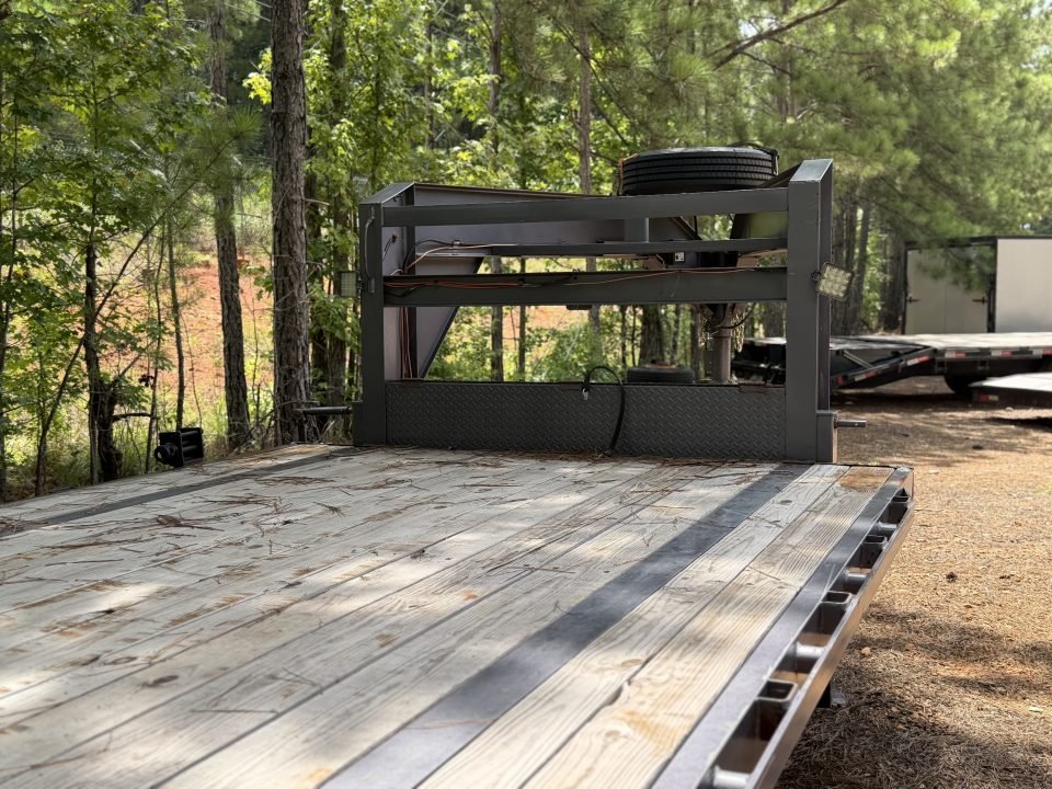 2025 Caliber Trailer Mfg 102X40 GOOSENECK 16K GVWR Deckover Trailer