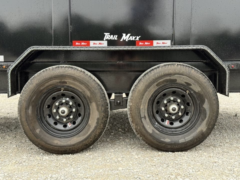 2026 Trail Maxx 83X16X3 HIGH SIDE TELESCOPIC W/REAR STABILIZER JACKS 14K GVWR GOOSENECK Dump Trailer