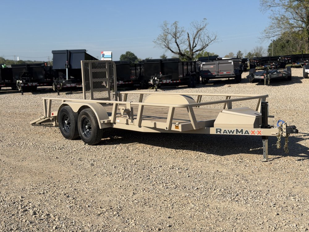2027 83X16 UTX RAWMAXX / HD SPLIT GATE / 5200LBS AXLES W/ BRAKES / TOOL BOX / 10K GVWR /
