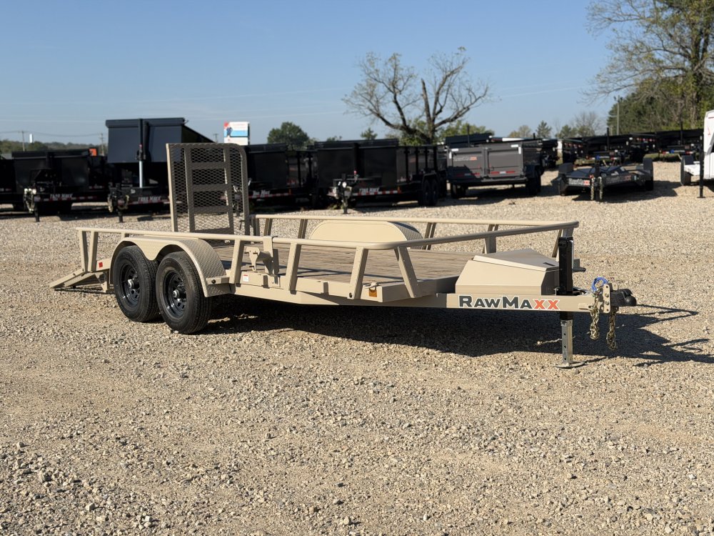 2027 83X16 UTX RAWMAXX / HD SPLIT GATE / 5200LBS AXLES W/ BRAKES / TOOL BOX / 10K GVWR /