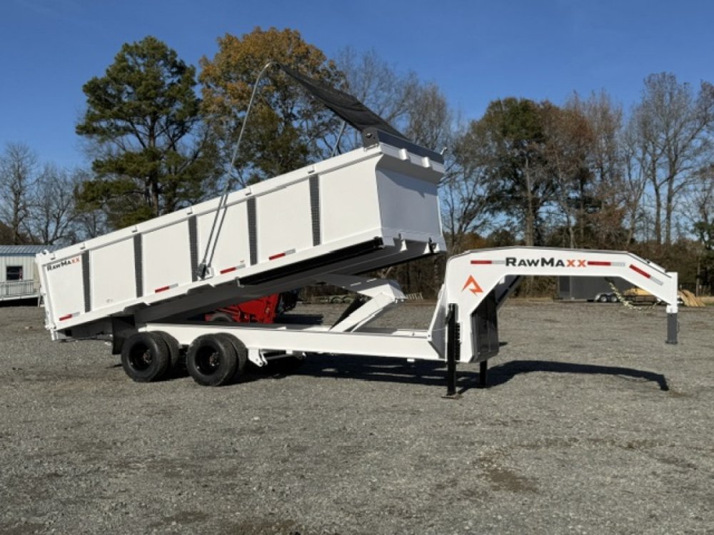 2026 RawMaxx HDX 102X20 GOOSENECK HIGH SIDE 10K AXLES, W/14 PLYS, HYDRAULIC JACKS, AND FLIP OVER TAR