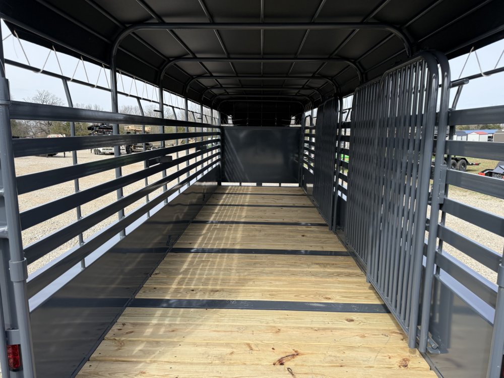 2026 Good Guys Trailers 6'8"x24' Gooseneck Bar Top / Wrangler Series Livestock / Butterfly Doors in