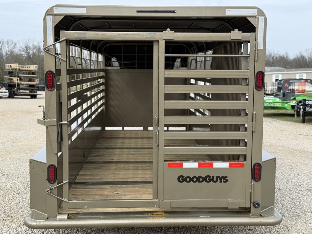 2026 Good Guys Trailers 6'8"x20' Gooseneck Bar Top / Wrangler Series Livestock / Full Swing w/Slider