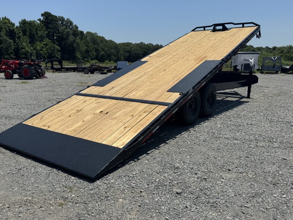 2026 RawMaxx 102X26 DTX DECKOVER Tilt Trailer WITH 14 PLY TIRES, WIRLESS REMOTE, WINCH PLATE, 8000 P
