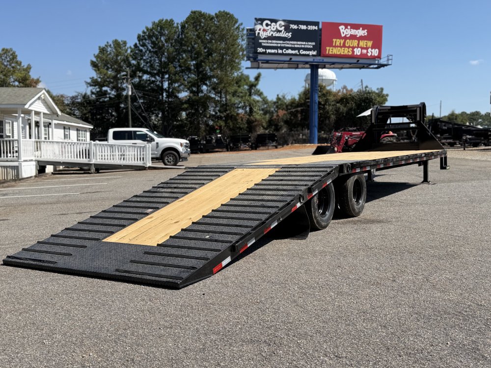 2027 Load Trail GL 102X34 25.9K 12' HYDRUALIC DOVETAIL 14PLY TIRES 4 BUTTON WIRELESS Flatbed Trailer