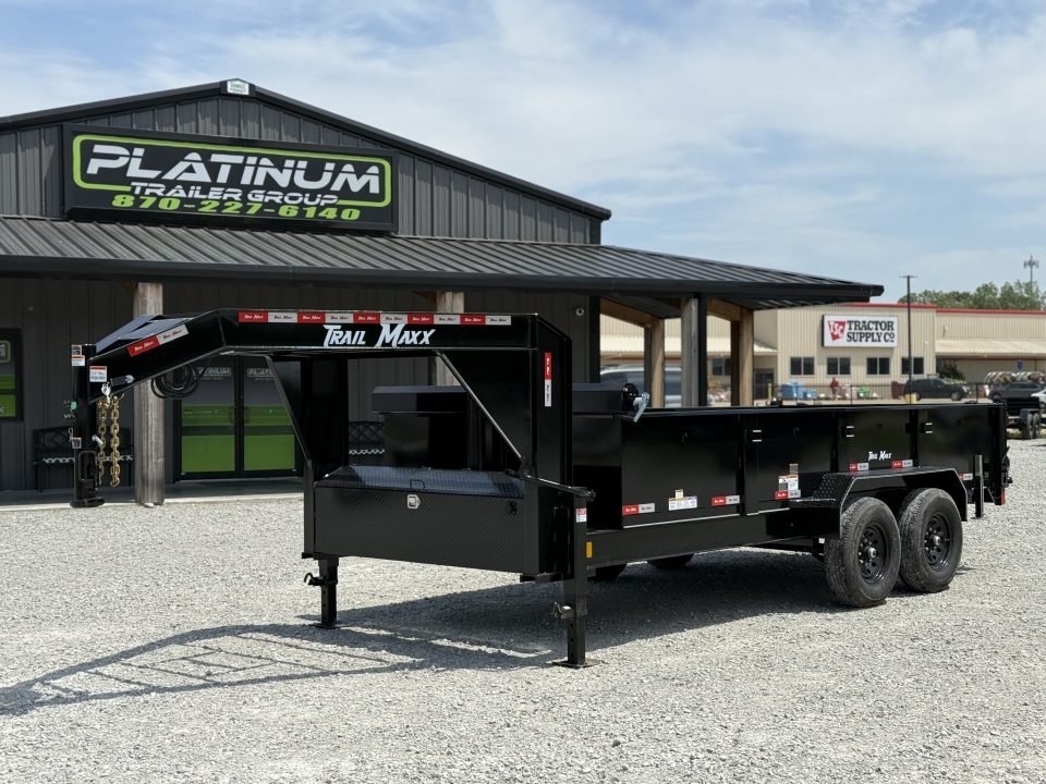 2026 Trail Maxx 83X16X2 GOOSENECK TELESCOPIC W/REAR STABILIZER JACKS 14K GVWR Dump Trailer