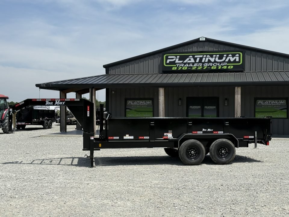 2026 Trail Maxx 83X16X2 GOOSENECK TELESCOPIC W/REAR STABILIZER JACKS 14K GVWR Dump Trailer