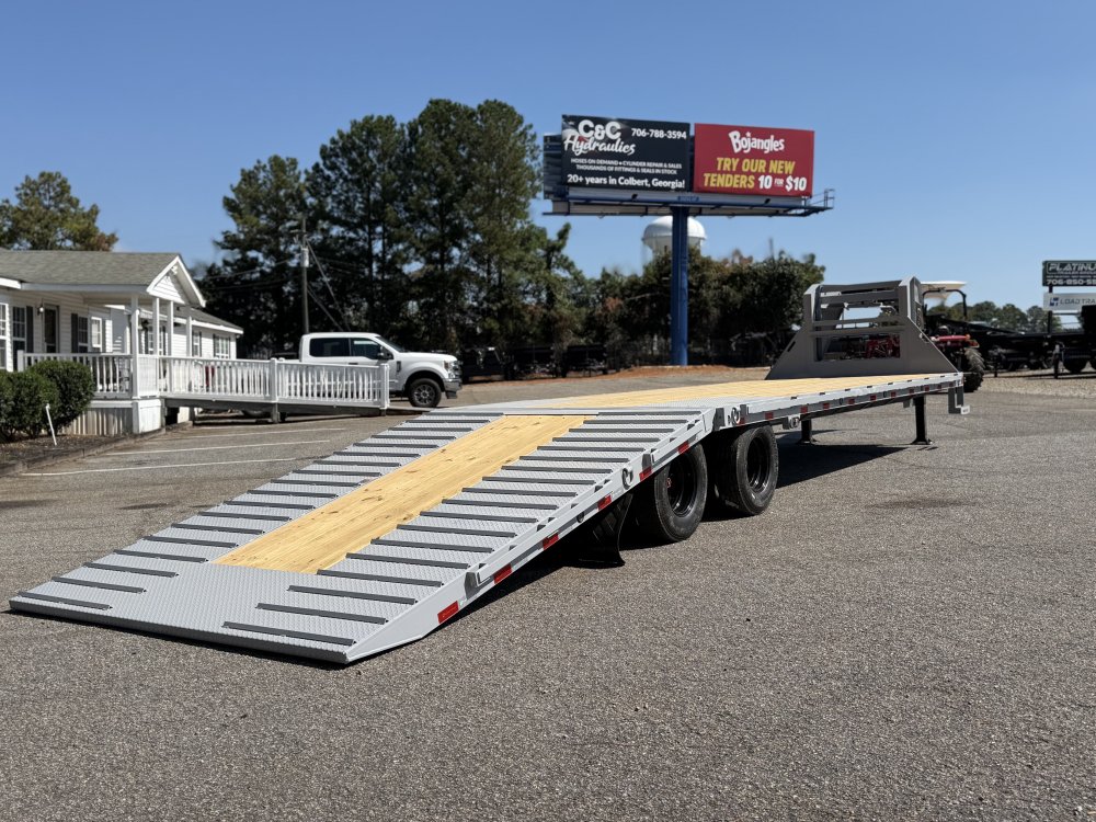 2027 Load Trail GL 102X34 25.9K 12' HYDRUALIC DOVETAIL 14PLY TIRES 4 BUTTON WIRELESS Flatbed Trailer