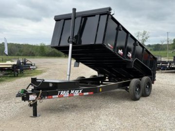 2026 Trail Maxx 83X14X3 HIGH SIDE TELESCOPIC W/REAR STABILIZER JACKS 14K GVWR Dump Trailer