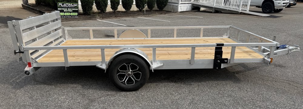 2027 Load Trail UA 77X14 SA / ALUMINUM FRAME / 55" BI-FOLD TAILGATE / ALUMINUM WHEELS Utility Traile