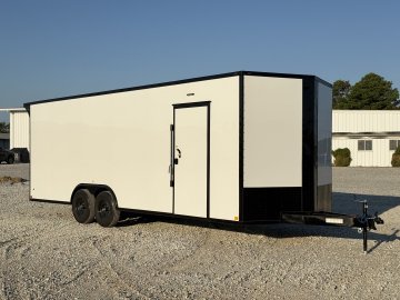 2027 SAWYER 8.5X24X7'6" W/6K TORSION AXLES, ONE PIECE THERMOPLY ROOF, SCREWLESS EXTERIOR, AND REAR SPOILER 9990K GVWR CARGO TRAILER