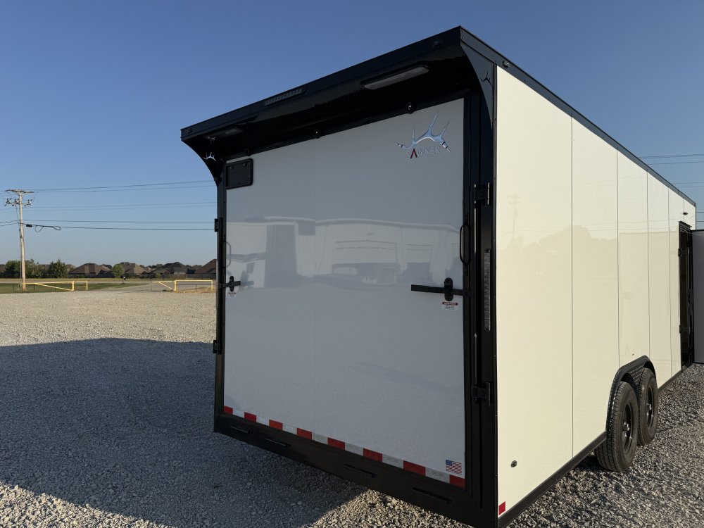 2027 SAWYER 8.5X24X7'6" W/6K TORSION AXLES, ONE PIECE THERMOPLY ROOF, SCREWLESS EXTERIOR, AND REAR S