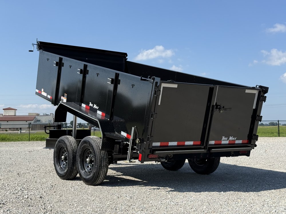 2026 Trail Maxx 83X14X3 HIGH SIDE TELESCOPIC W/REAR STABILIZER JACKS 14K GVWR Dump Trailer