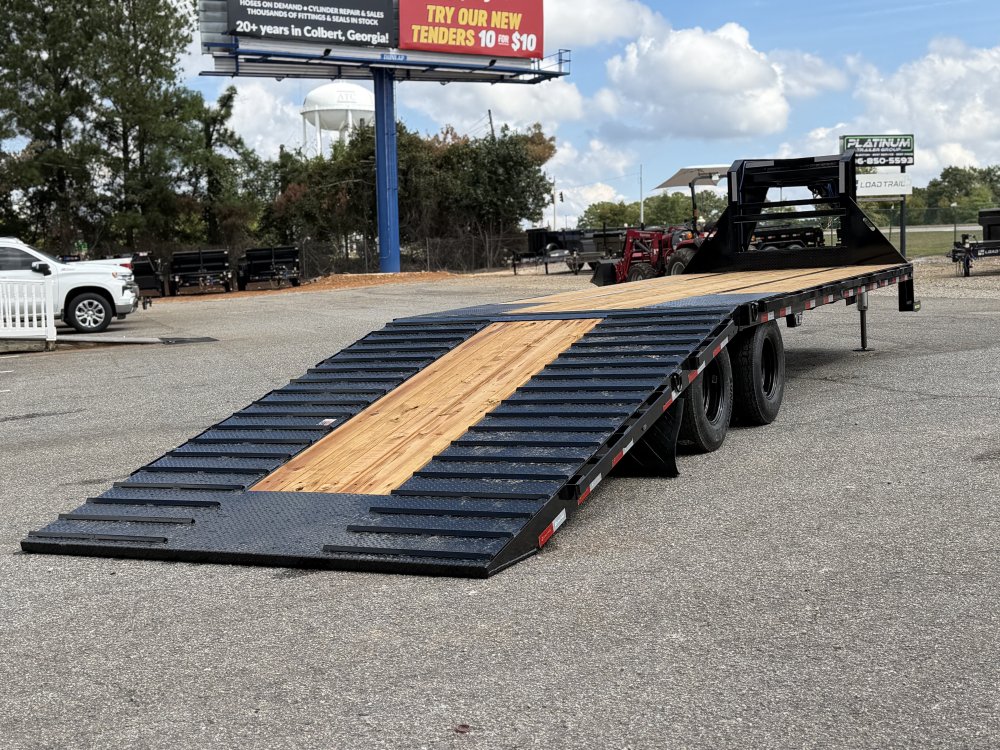 2027 Load Trail GL 102X32 25.9K 12' HYDRUALIC DOVETAIL 14PLY TIRES 4 BUTTON WIRELESS Flatbed Trailer