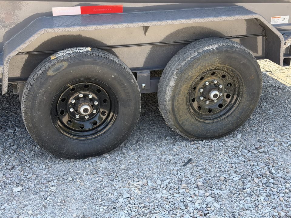 2026 RawMaxx 83X14X32 GDX KNIGHT TELESCOPIC W/SPARE 14K GVWR Dump Trailer