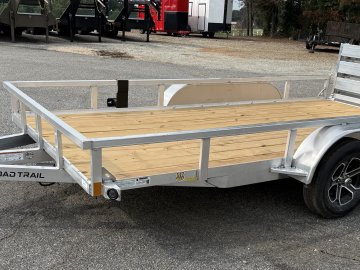 2027 Load Trail UA 83X14 TA / ALUMINUM FRAME/ 55" BI-FOLD TAILGATE / 2 BRAKE AXLES / ALUMINUM WHEELS / 7K GVWR Utility Trailer