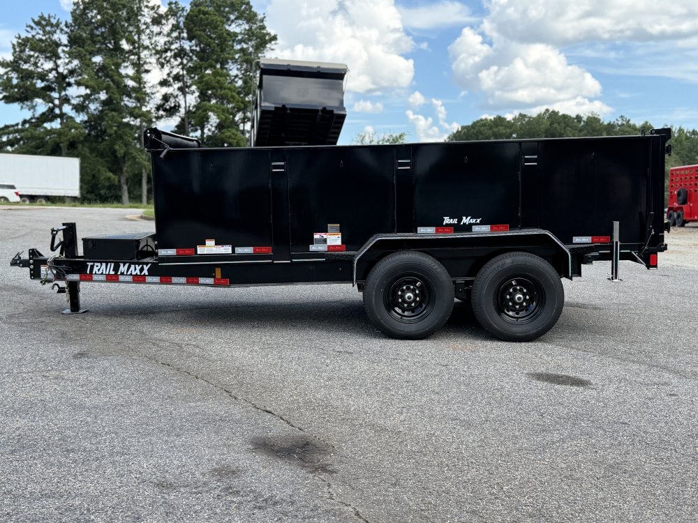 2026 Trail Maxx 83X14X3 HIGH SIDE TELESCOPIC W/REAR STABILIZER JACKS 14K GVWR Dump Trailer