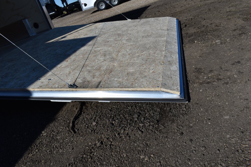 Triton aluminum cargo trailer NXT 7.5X16 R-TR-A 7K, 24" V-nose, 15" Alum wheels ST205/75R15, spare t