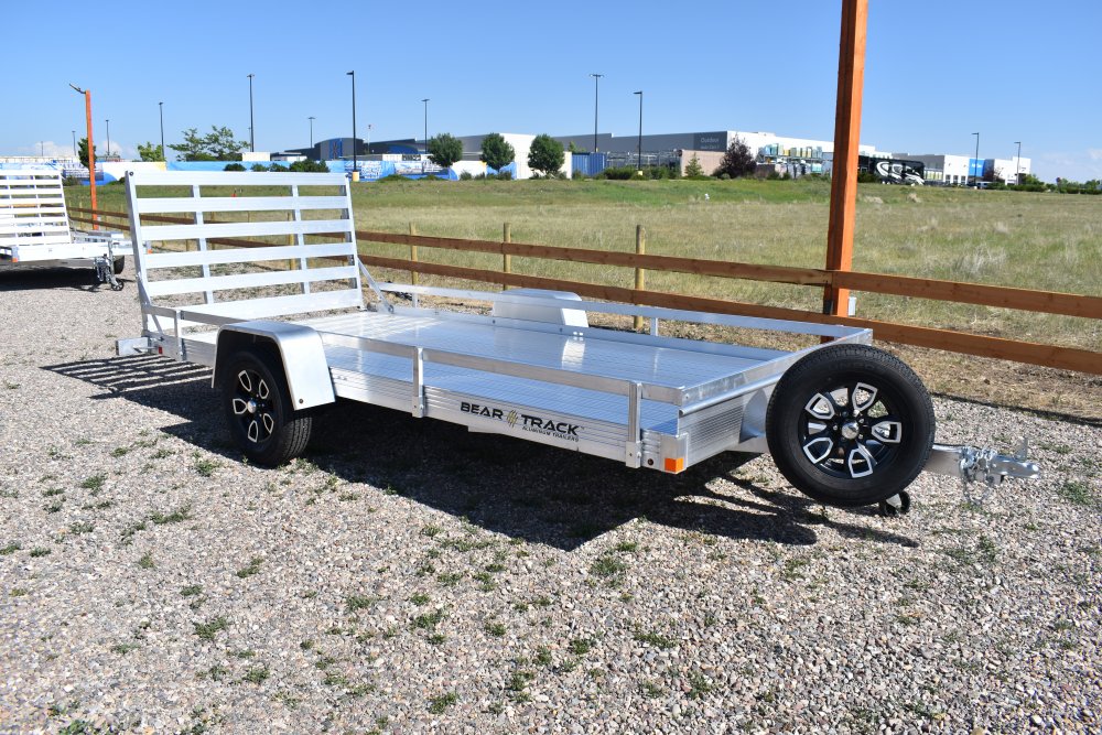 Bear Track 80"X14' 3K aluminum utility trailer, straight HD ramp, LED lights