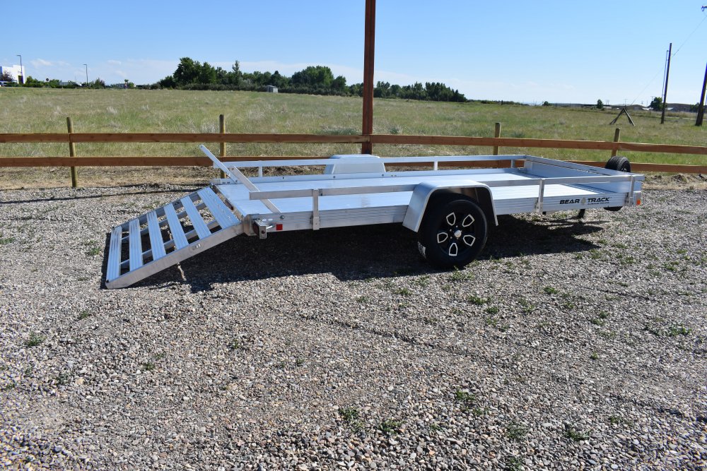 Bear Track 80"X14' 3K aluminum utility trailer, straight HD ramp, LED lights