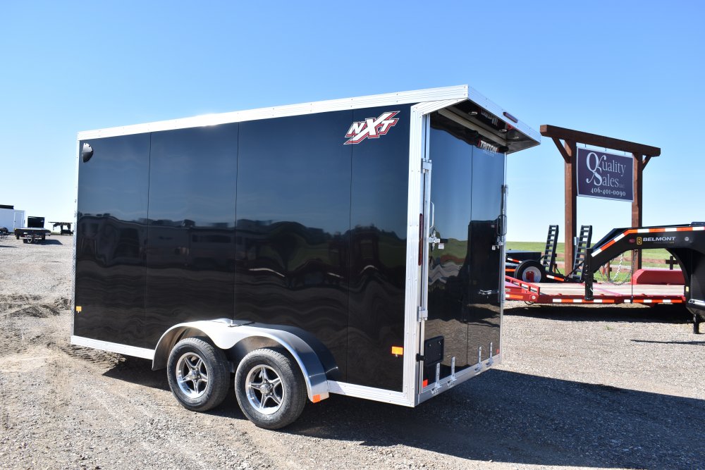 Triton aluminum cargo trailer NXT-714RS, 7x14-7K, ST205/75R15 aluminum wheels, braked leaf spring 4"