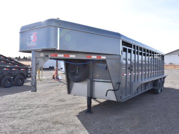 S&S 6'X8" X 24' 14K Gooseneck stock trailer, 14 ply tires, LED lights