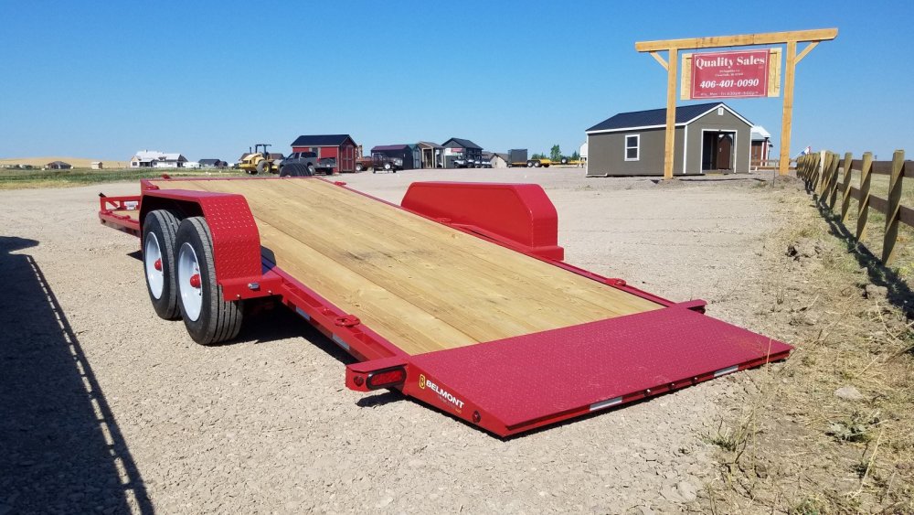 SSTD22-16K Belmont Lo-Pro Gravity Tilt Equipment Trailer, 17.5 rims, 16 ply tires, spare tire, 6' st