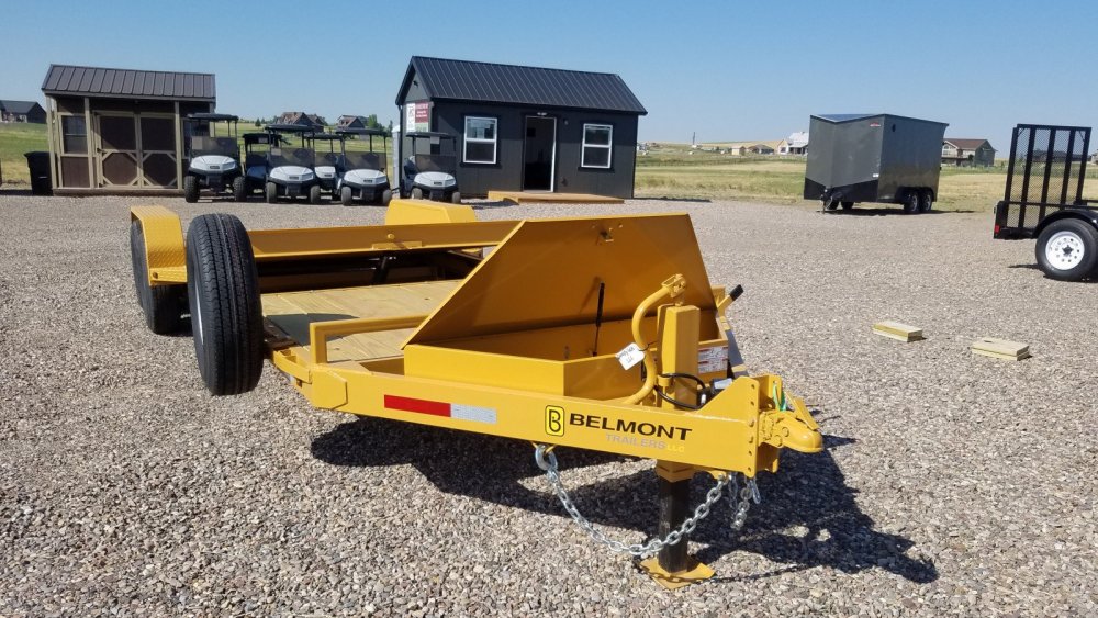 SSTD24-14K (81"X24') Belmont Lo-Pro Gravity Tilt Equipment Trailer, 80R16 "E", spare tire, 6' statio