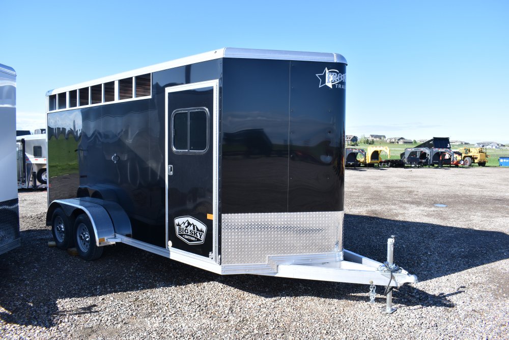 Colt big sky series, aluminum 3 horse bumper pull trailer 7K, 205/75R15 silver mod tires, spare tire